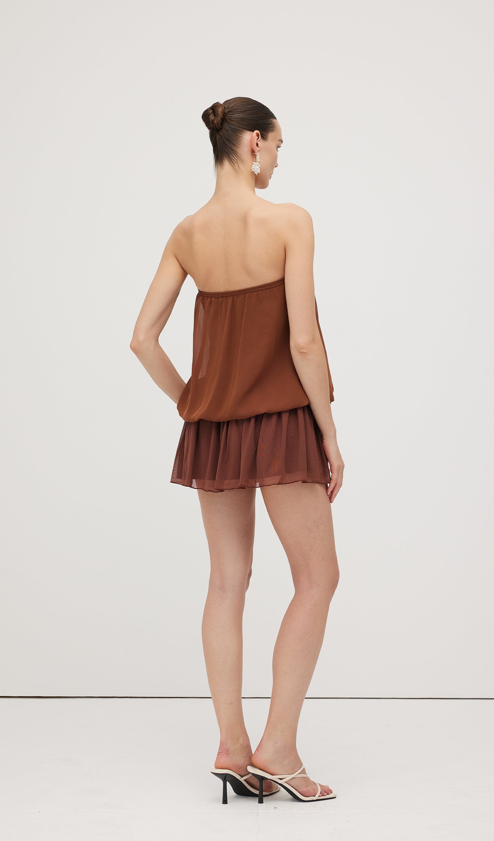 Kelebek Bandeau Sarma Mini Elbise