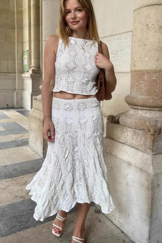 Dantel Detaylı İki Parça Takım