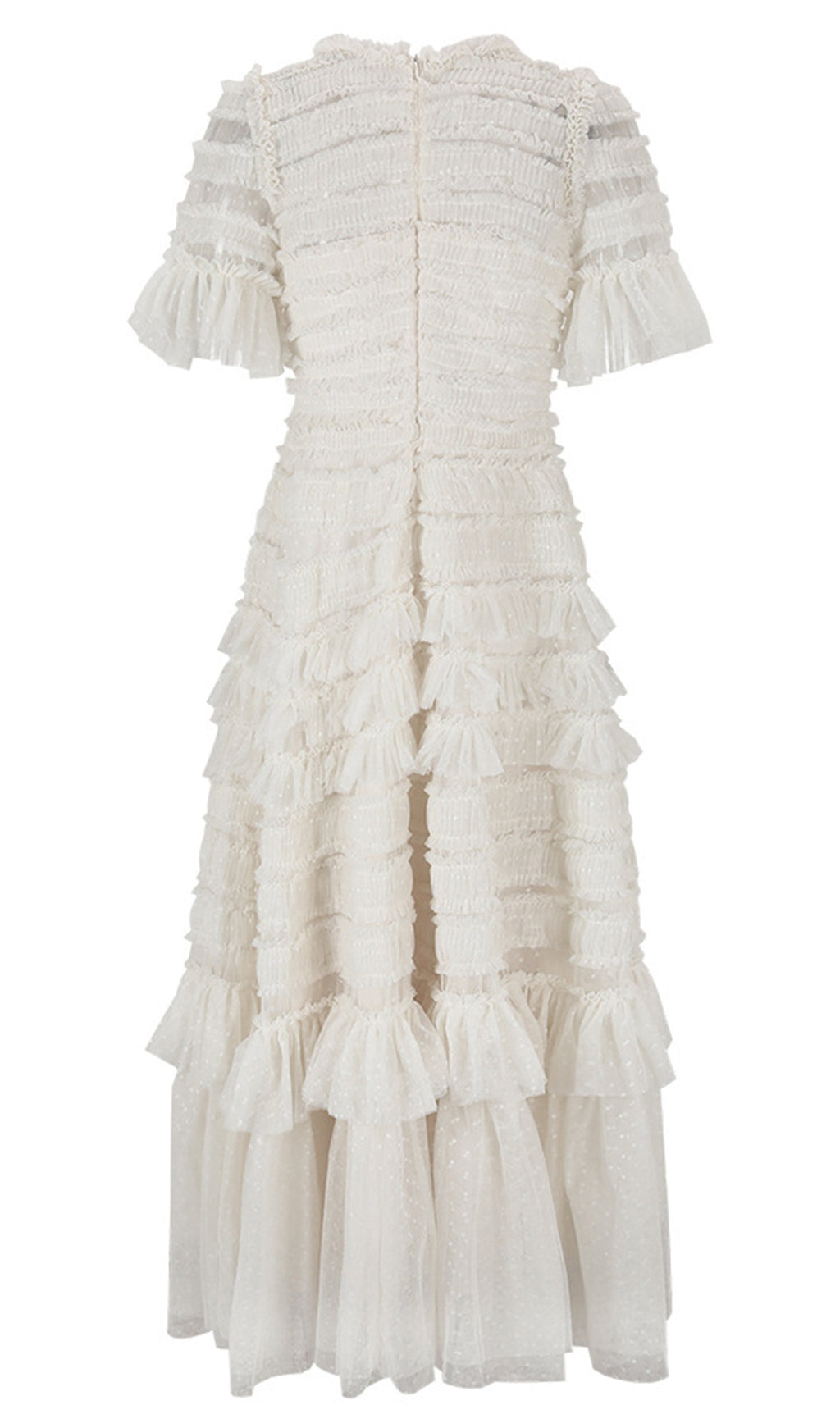 Sevgililer Günü Tül Fileli Volanlı Elbise