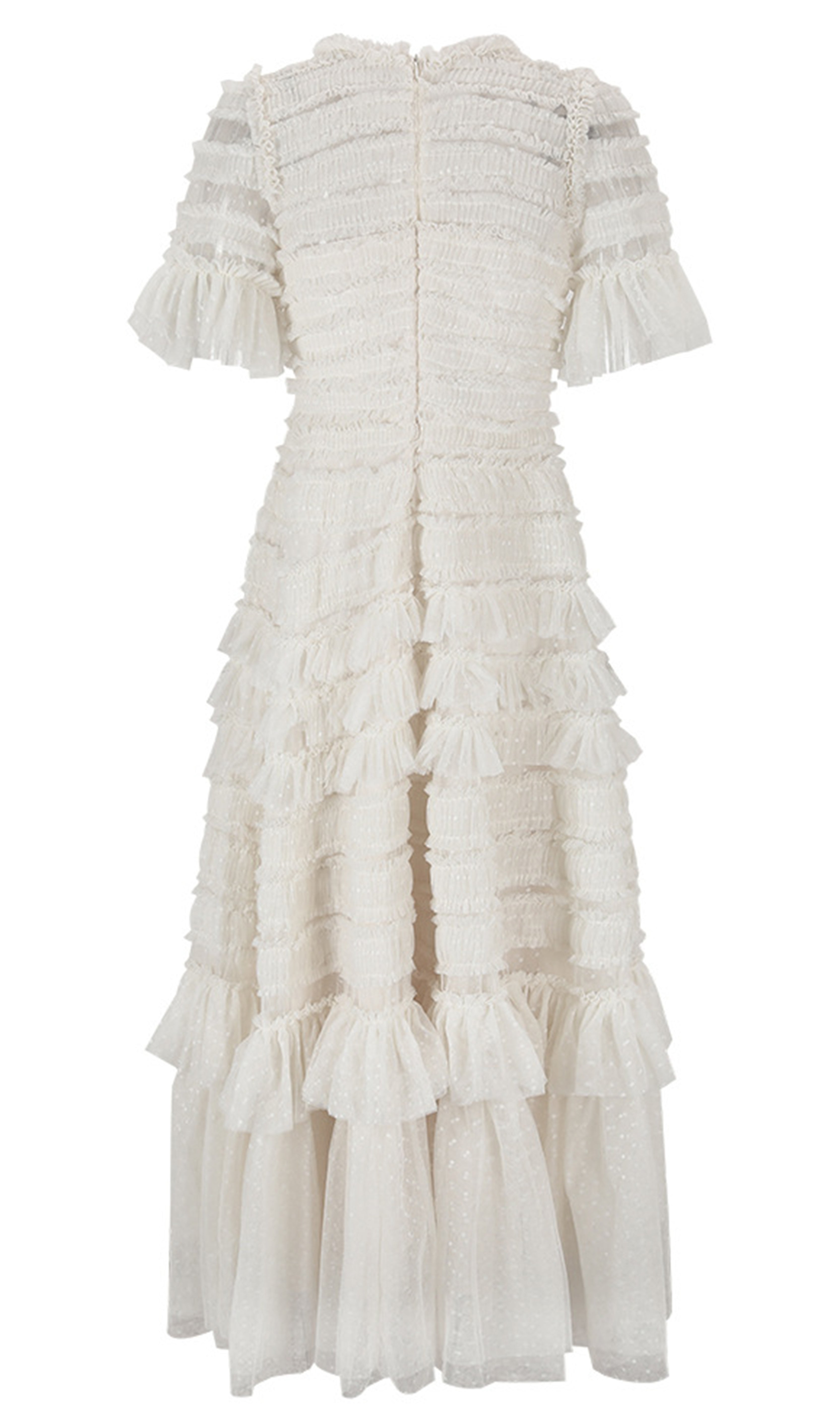 Sevgililer Günü Tül Fileli Volanlı Elbise