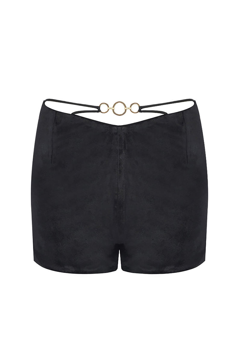 NYXEN Siyah Kadife Halka Detaylı Takım