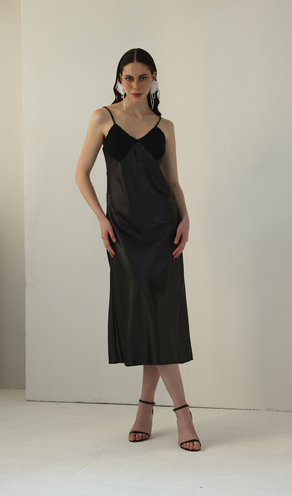 Örme Patchwork Midi Elbise