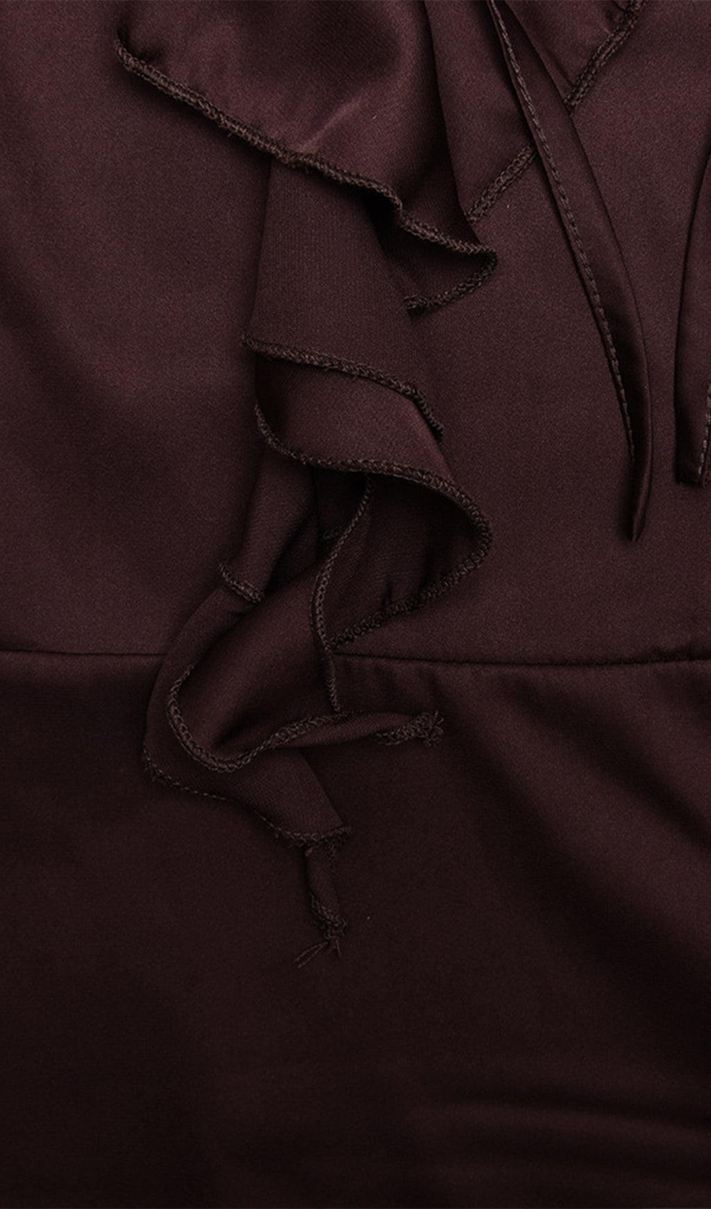 Fırfırlı Saten Mini Elbise