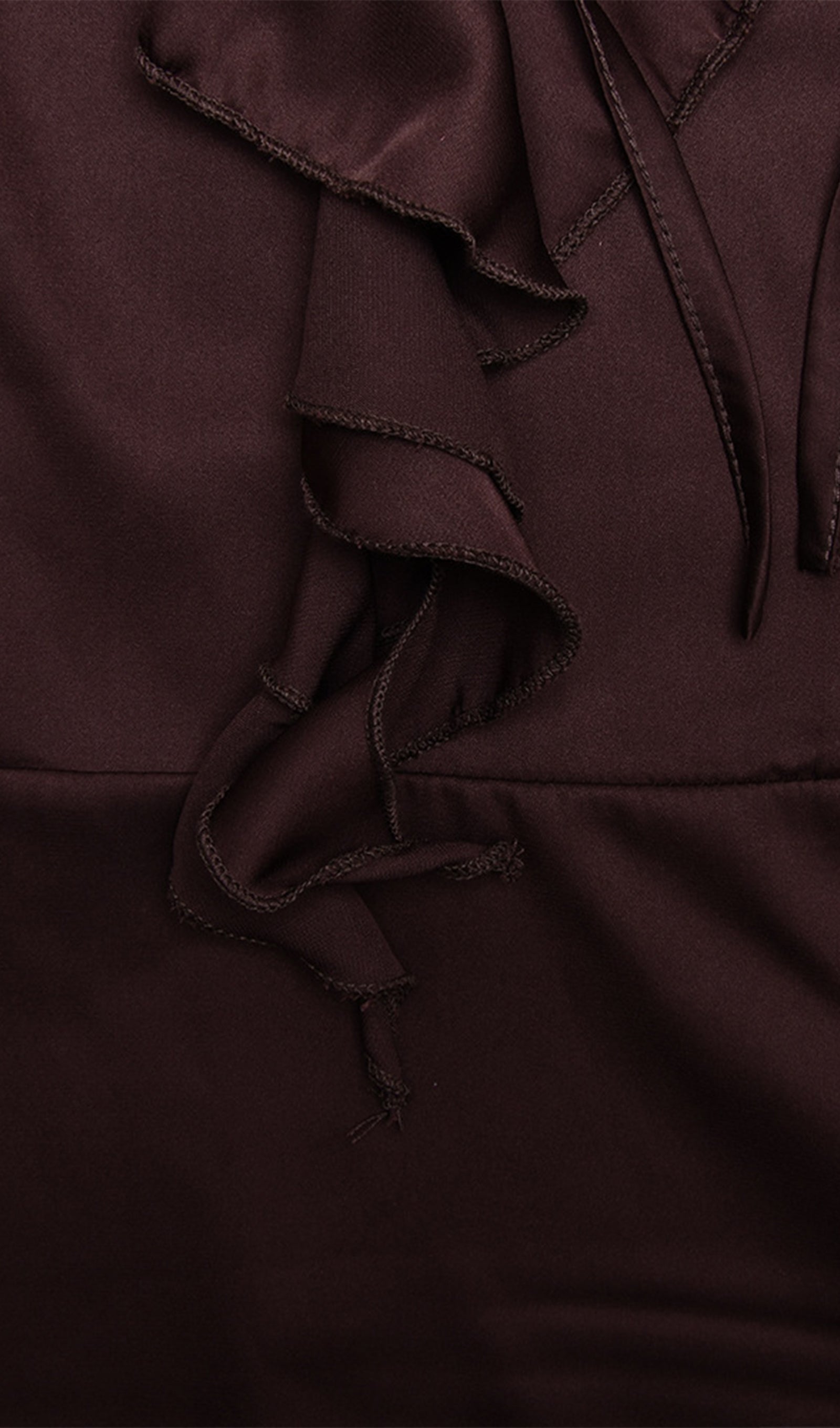 Fırfırlı Saten Mini Elbise