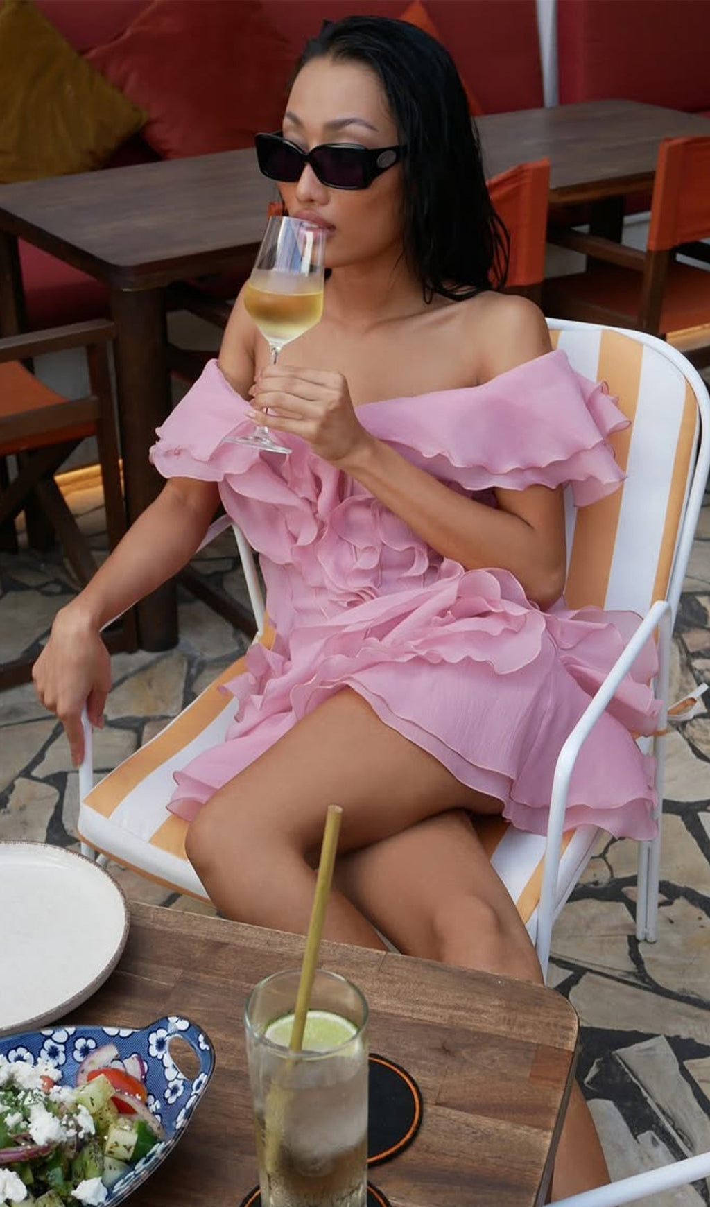 Katmanlı Volanlı Mini Elbise