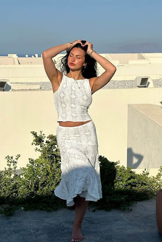 Dantel Detaylı İki Parça Takım