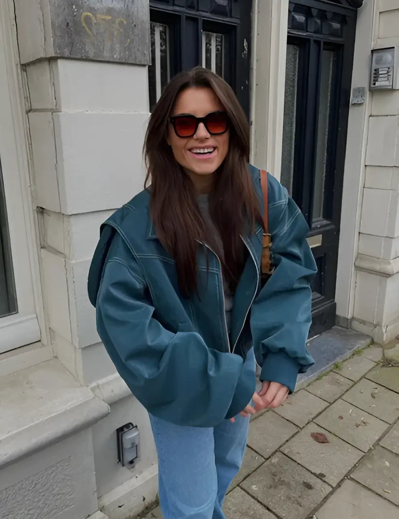 Rahat Oversized Deri Ceket