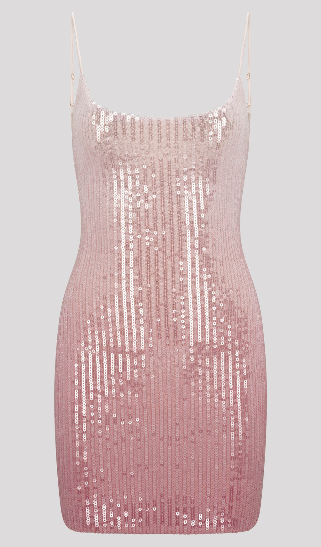 Ombre Pembe Straplez Pullu Mini Elbise