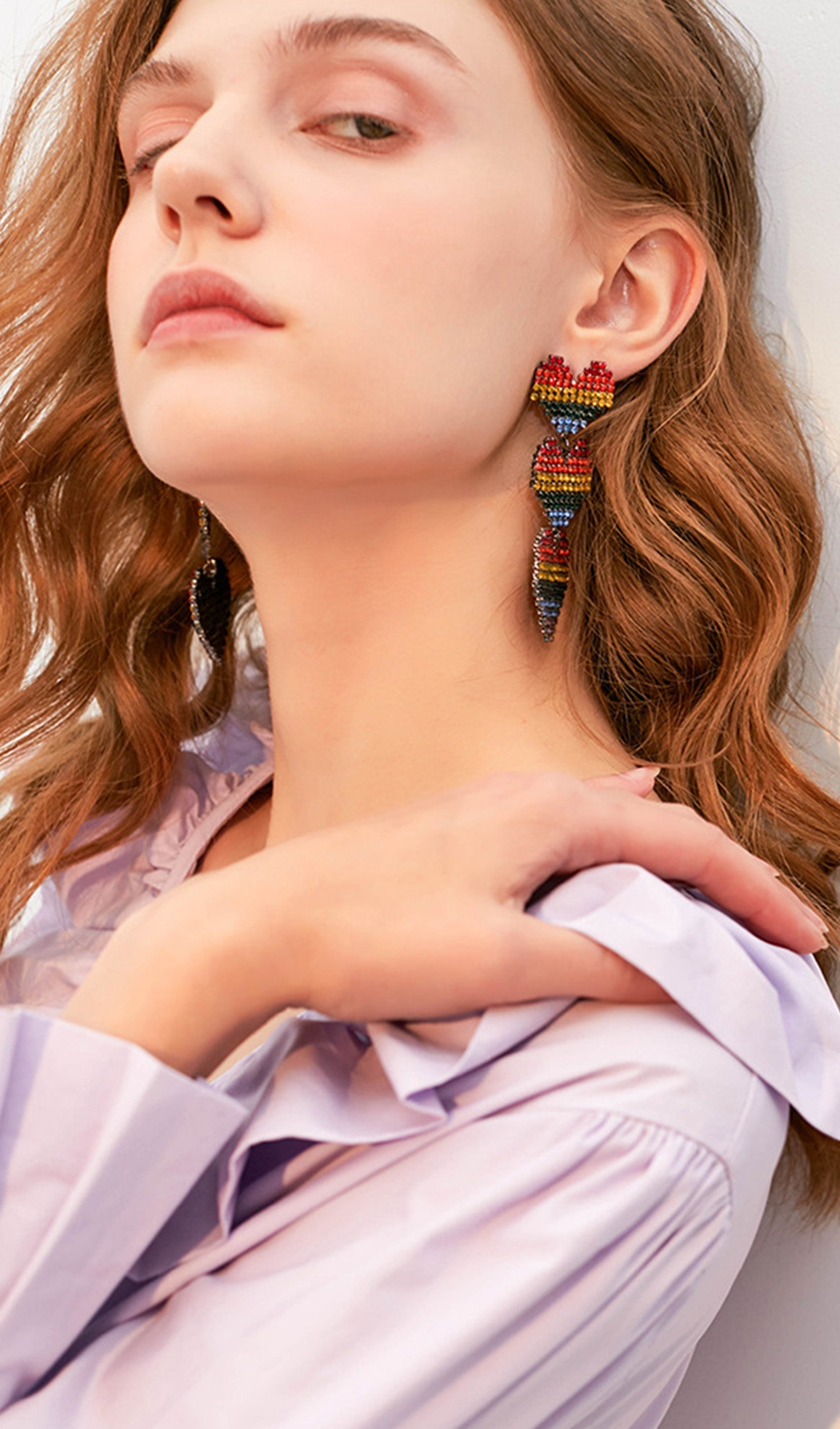 Kalp Sallantılı Damla Küpeler