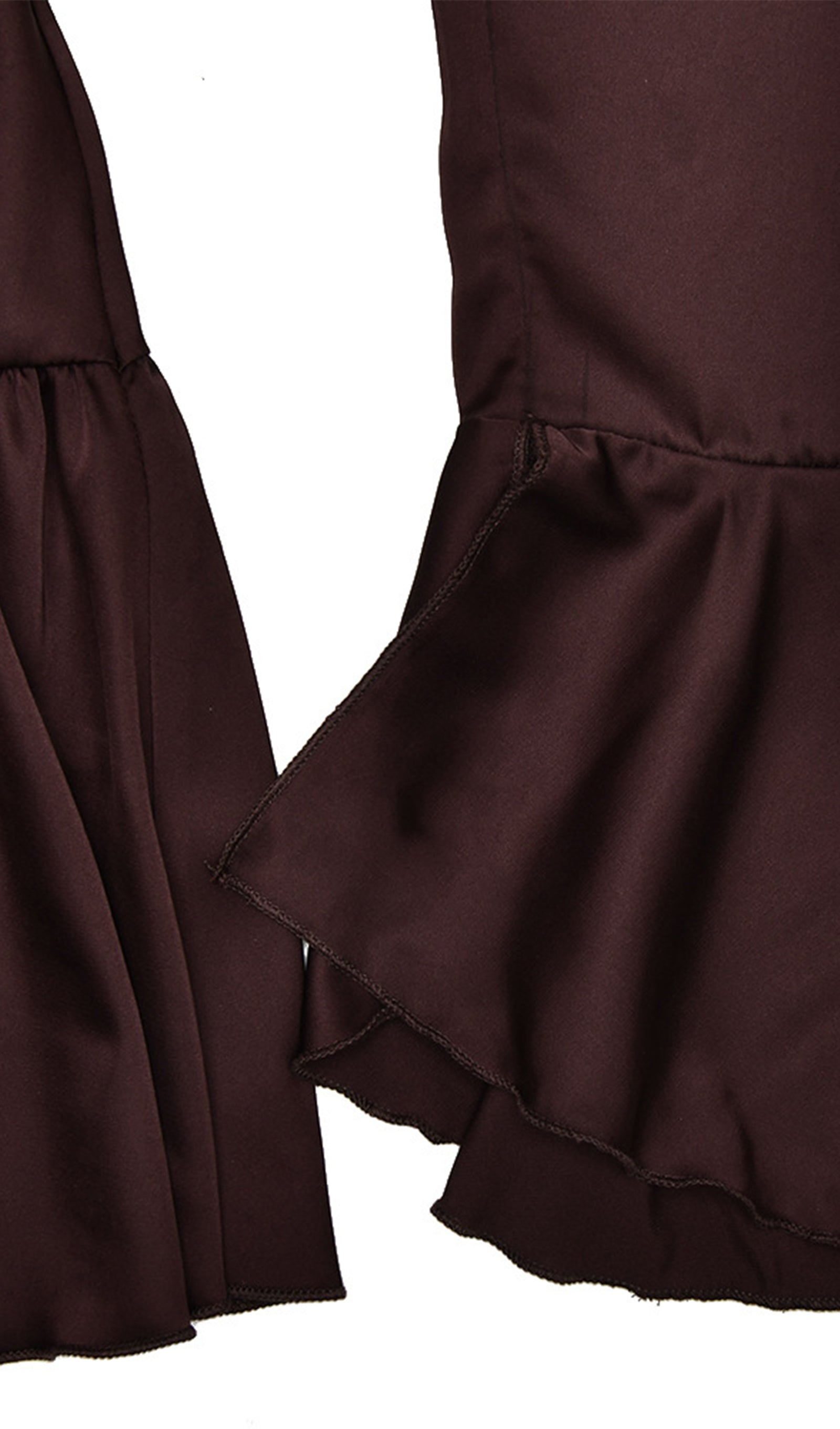 Fırfırlı Saten Mini Elbise