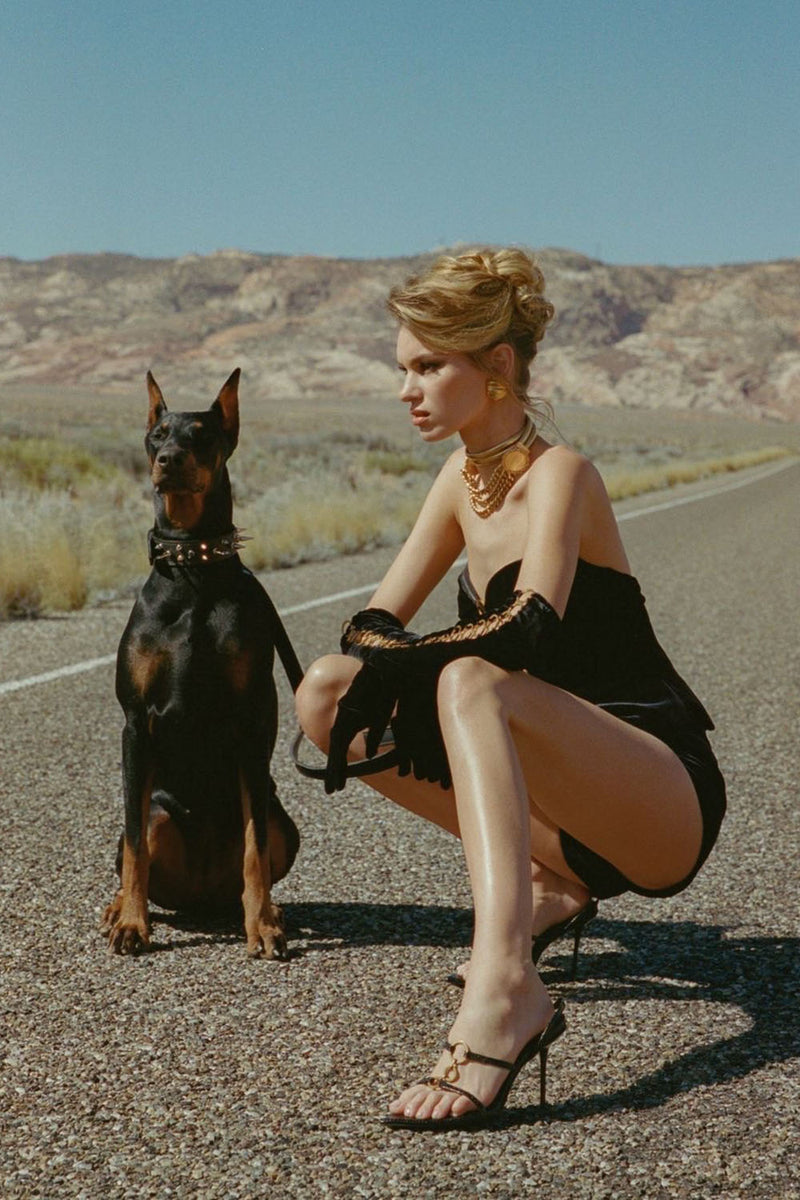 NYXEN Siyah Kadife Halka Detaylı Takım