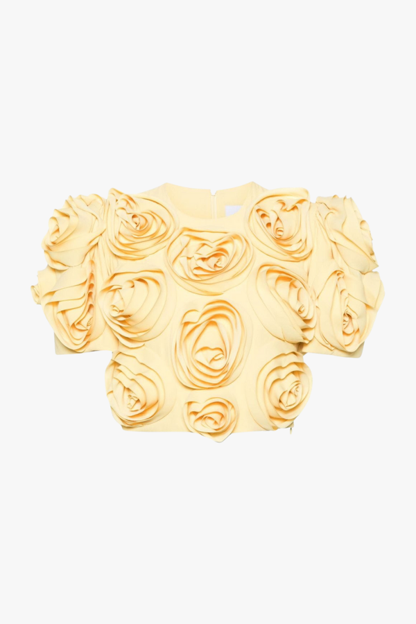 3D Çiçek Detaylı Etek & Üst Takım