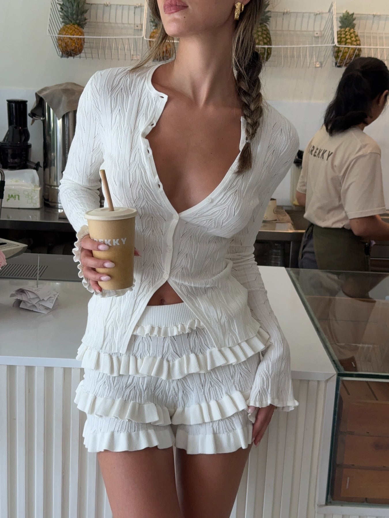 Floria Fırfırlı Triko Takım