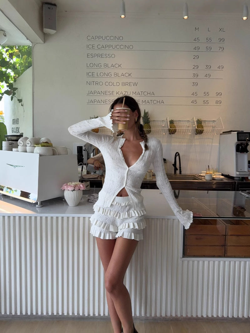 Floria Fırfırlı Triko Takım