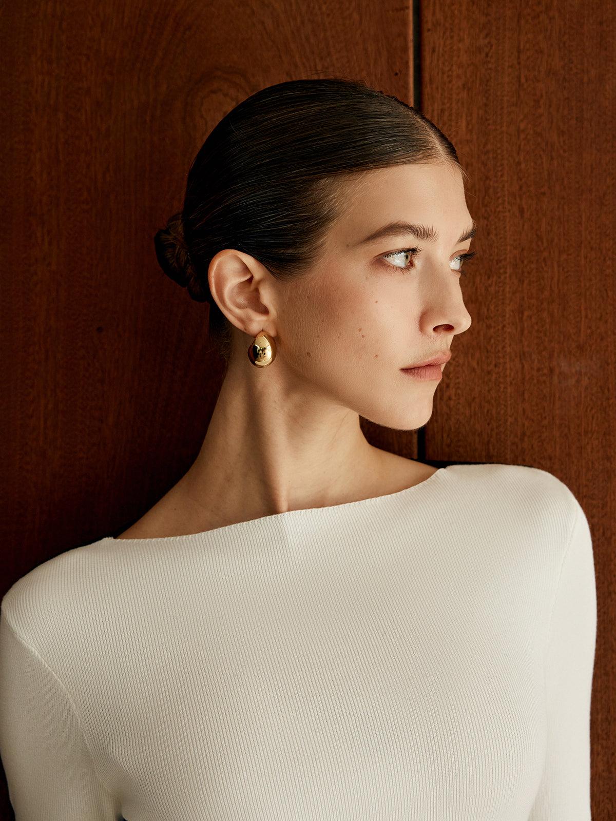 Siyah-Beyaz Kontrast Uzun Kollu Kazak