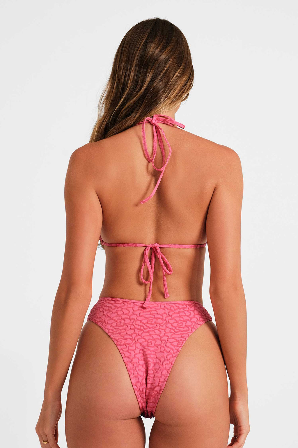 Isabelle Üçgen Üst / Rosy Glow Jacquard