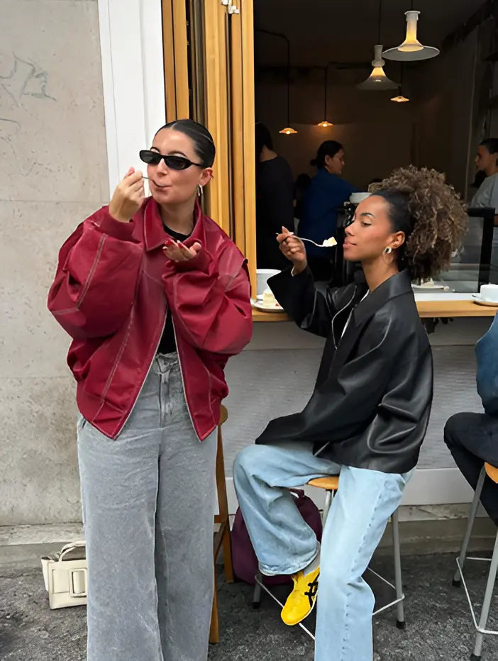 Rahat Oversized Deri Ceket