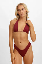 Stassy Cesur Bikini Altı / Kiraz Şarabı Noktalı