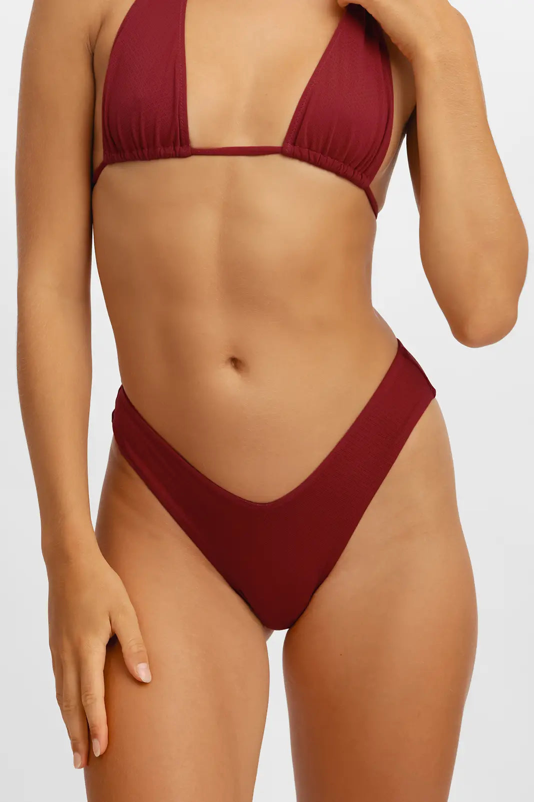 Stassy Cesur Bikini Altı / Kiraz Şarabı Noktalı