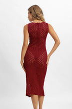 Ena Midi Elbise / Kiraz Şarabı