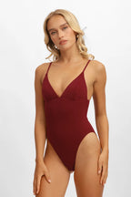 Morgan Tek Parça Mayo / Kiraz Şarabı Noktalı