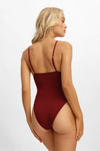 Morgan Tek Parça Mayo / Kiraz Şarabı Noktalı