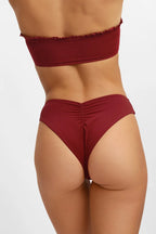 Maie Büzgülü Orta Kapalı Alt / Kiraz Şarabı Noktalı