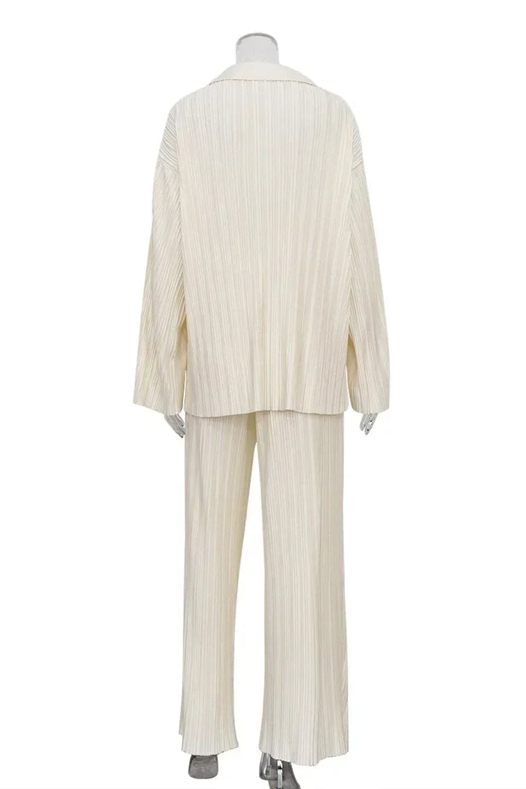 Düz Renk Piliseli Takım