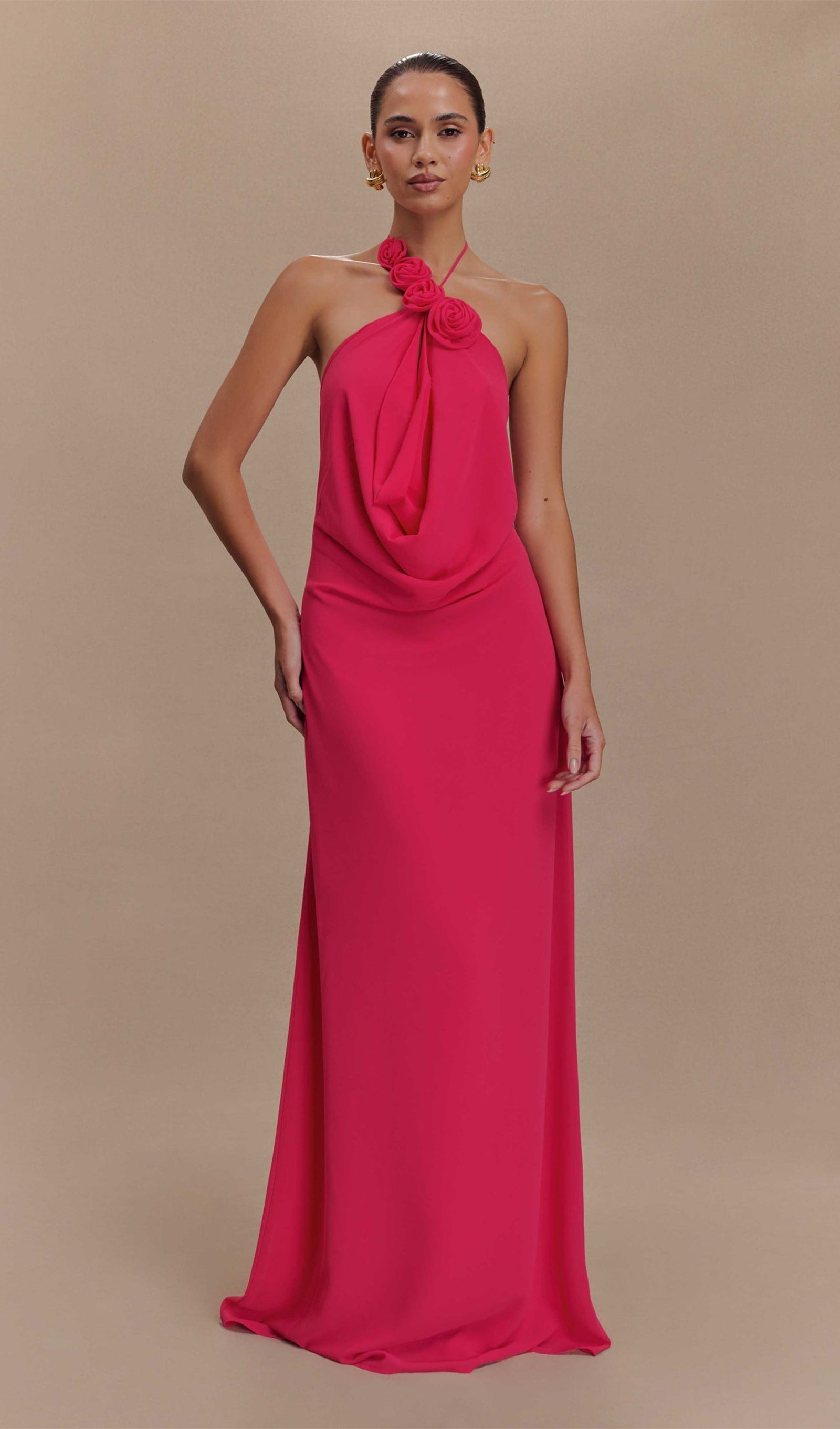 Kapüşonlu Uzun Elbise