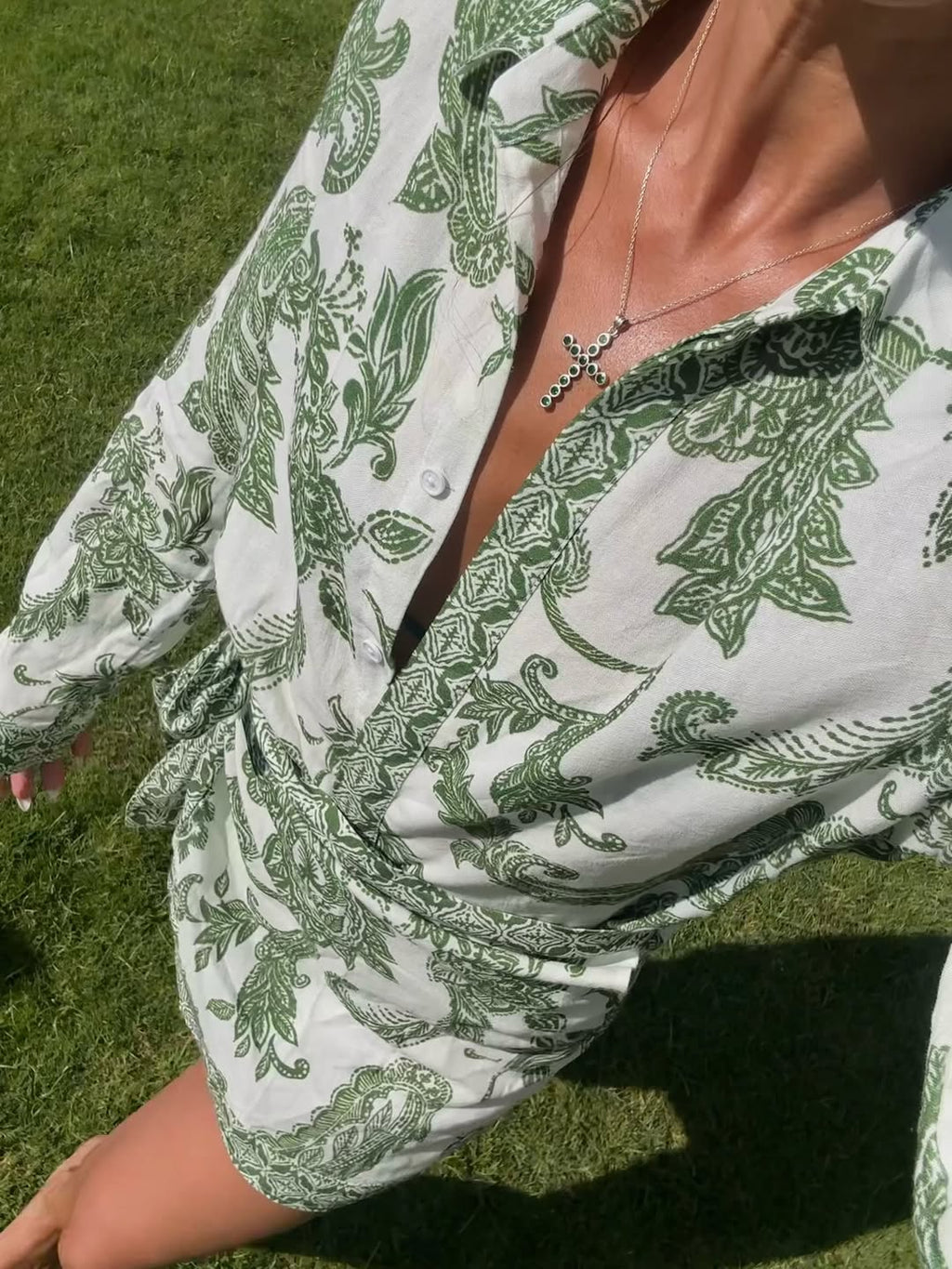 Desenli Etek - Gömlek Takım