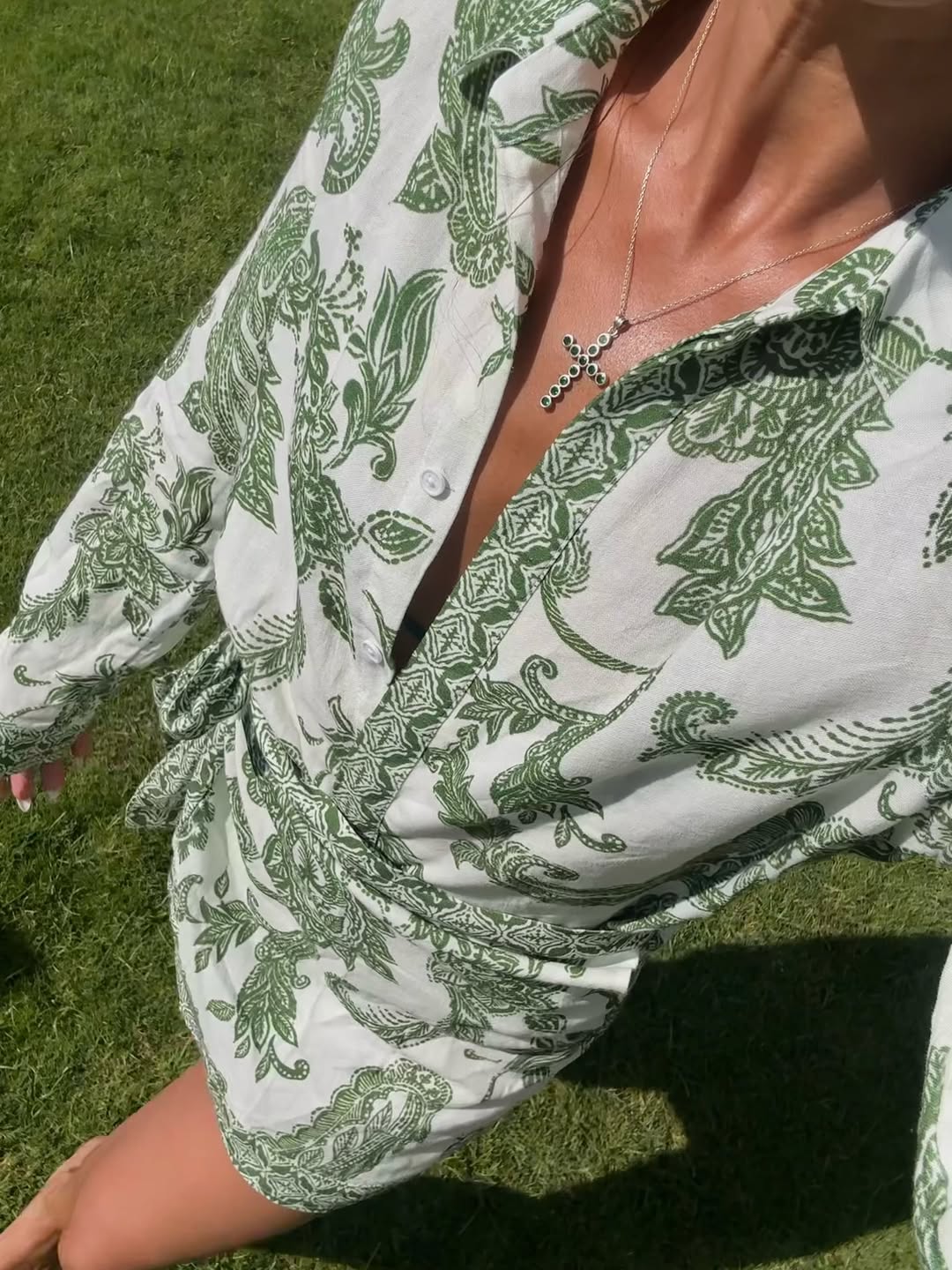 Desenli Etek - Gömlek Takım