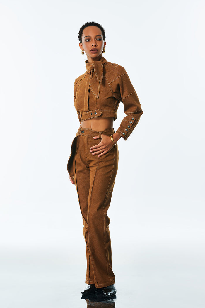 TIERRA Düğme Detaylı Kruvaze Yaka Takım