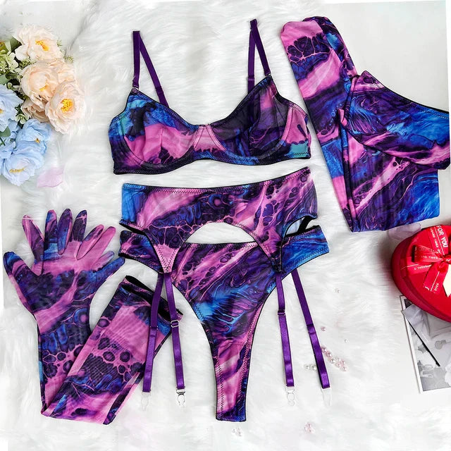 Serena 5 Parça Tie-Dye İç Giyim Takımı