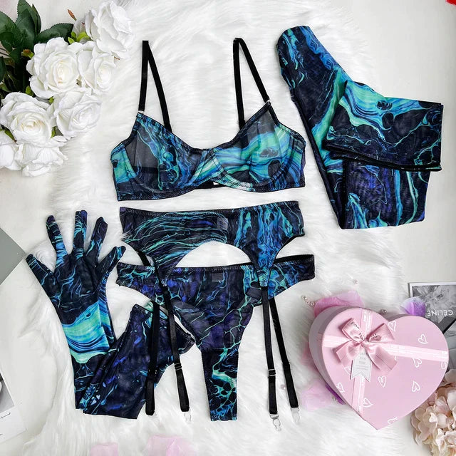 Serena 5 Parça Tie-Dye İç Giyim Takımı