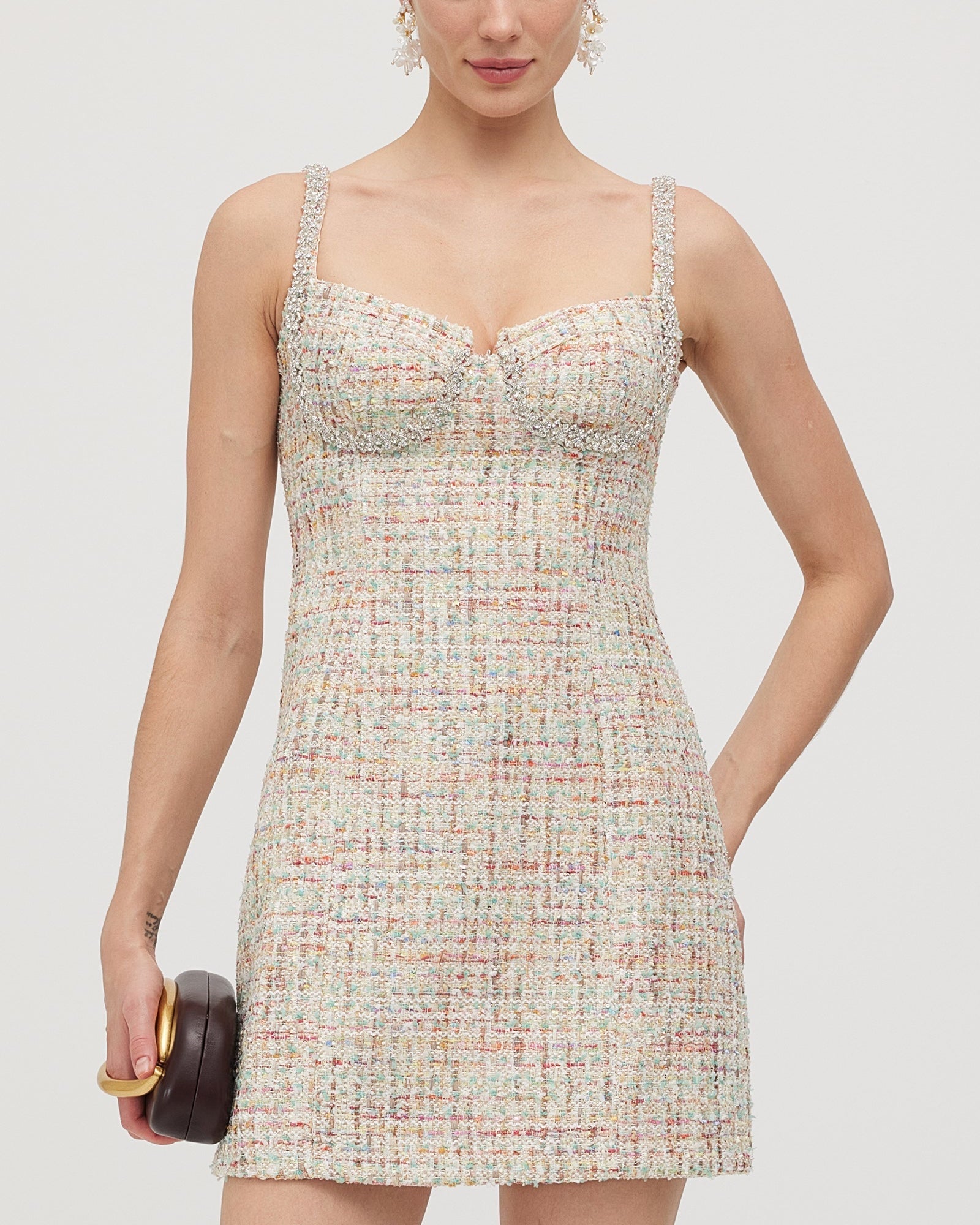 Süslemeli Buklet Mini Elbise