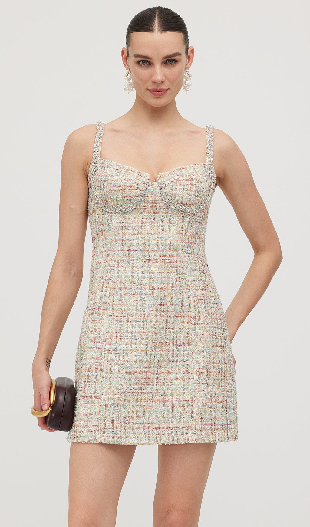 Süslemeli Buklet Mini Elbise