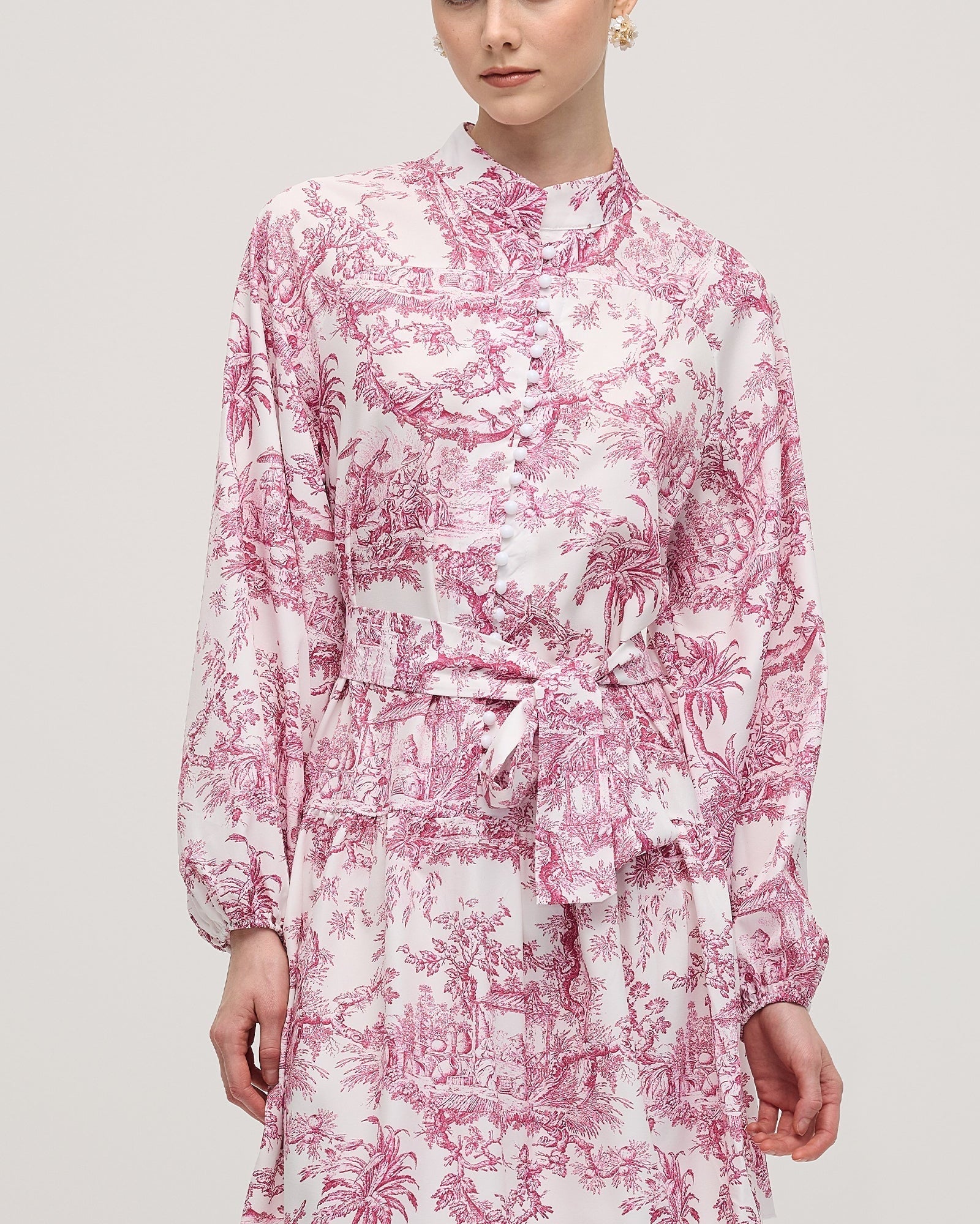 Çiçekli Volanlı Katlı Mini Elbise