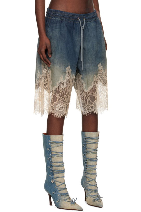 Hale Dantel Patchwork Şort