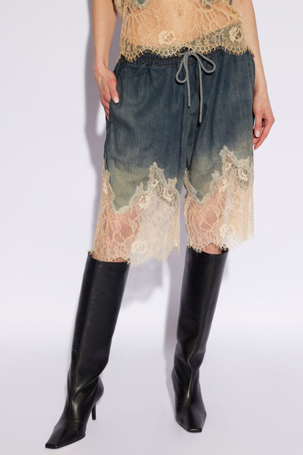 Hale Dantel Patchwork Şort