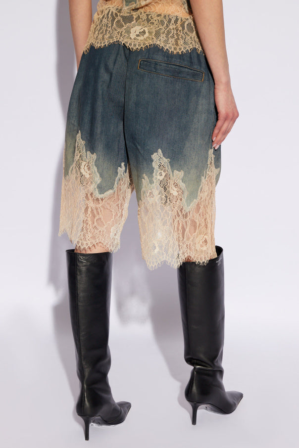 Hale Dantel Patchwork Şort