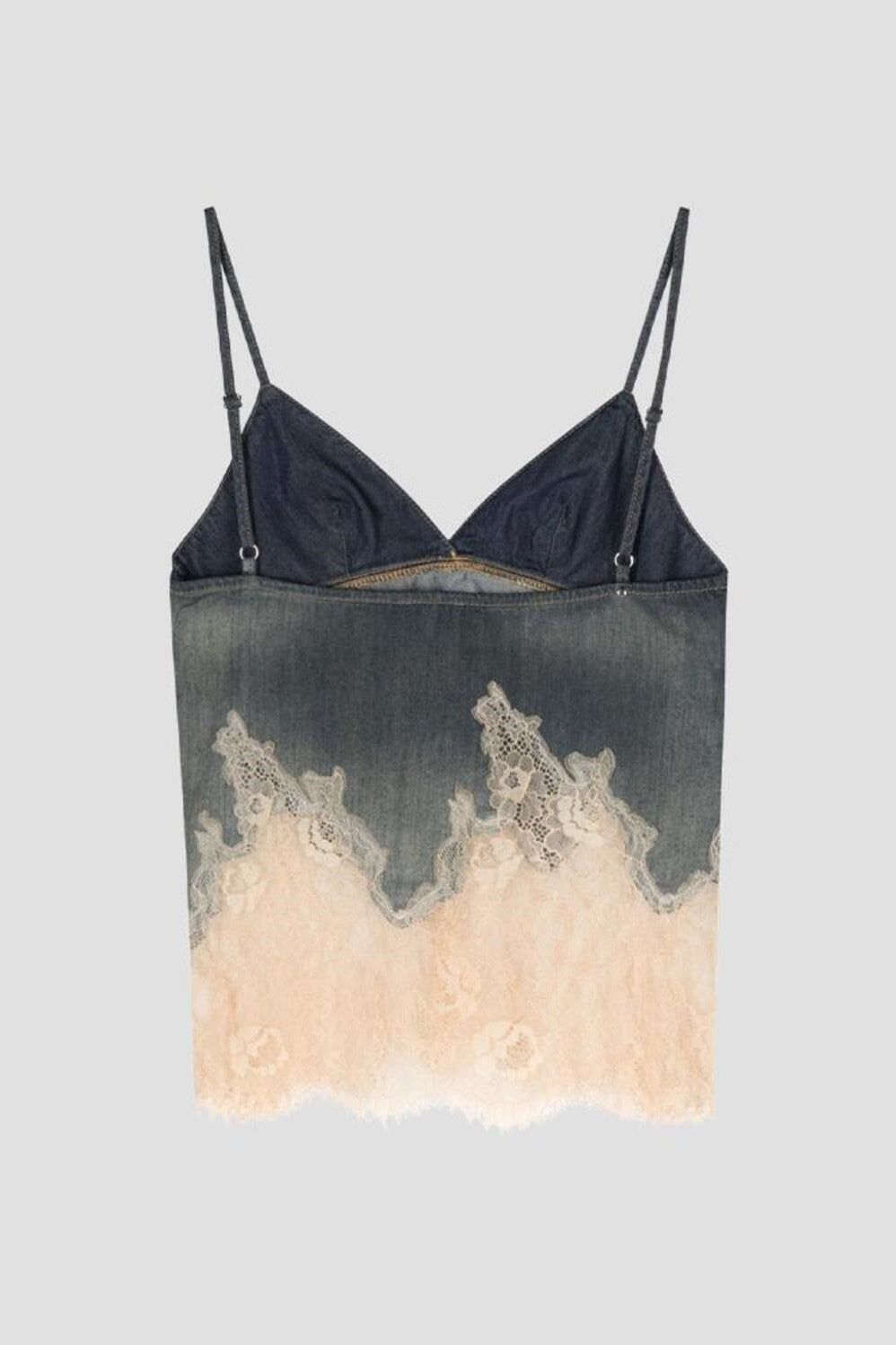 Hale Dantel Patchwork Üst