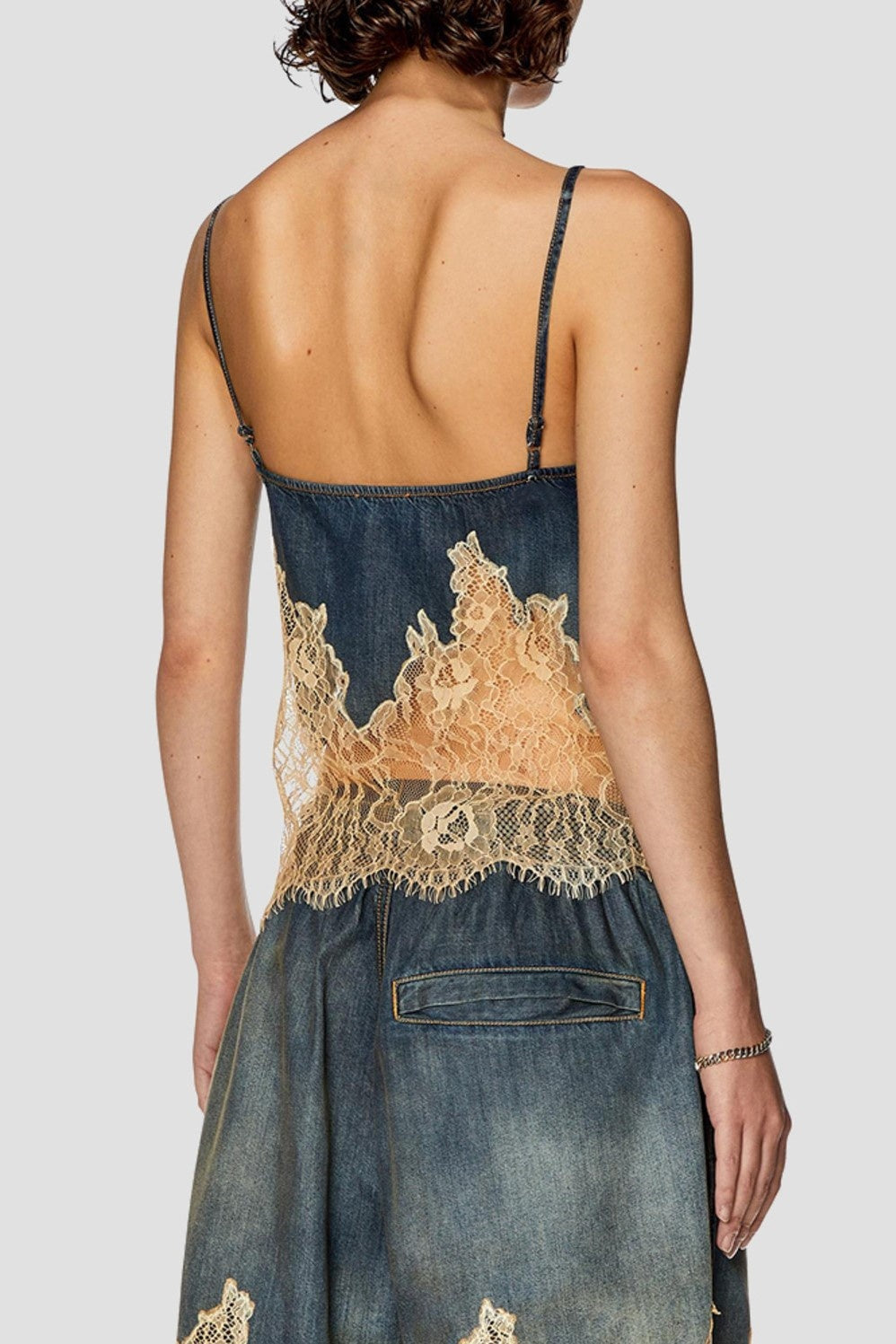 Hale Dantel Patchwork Üst