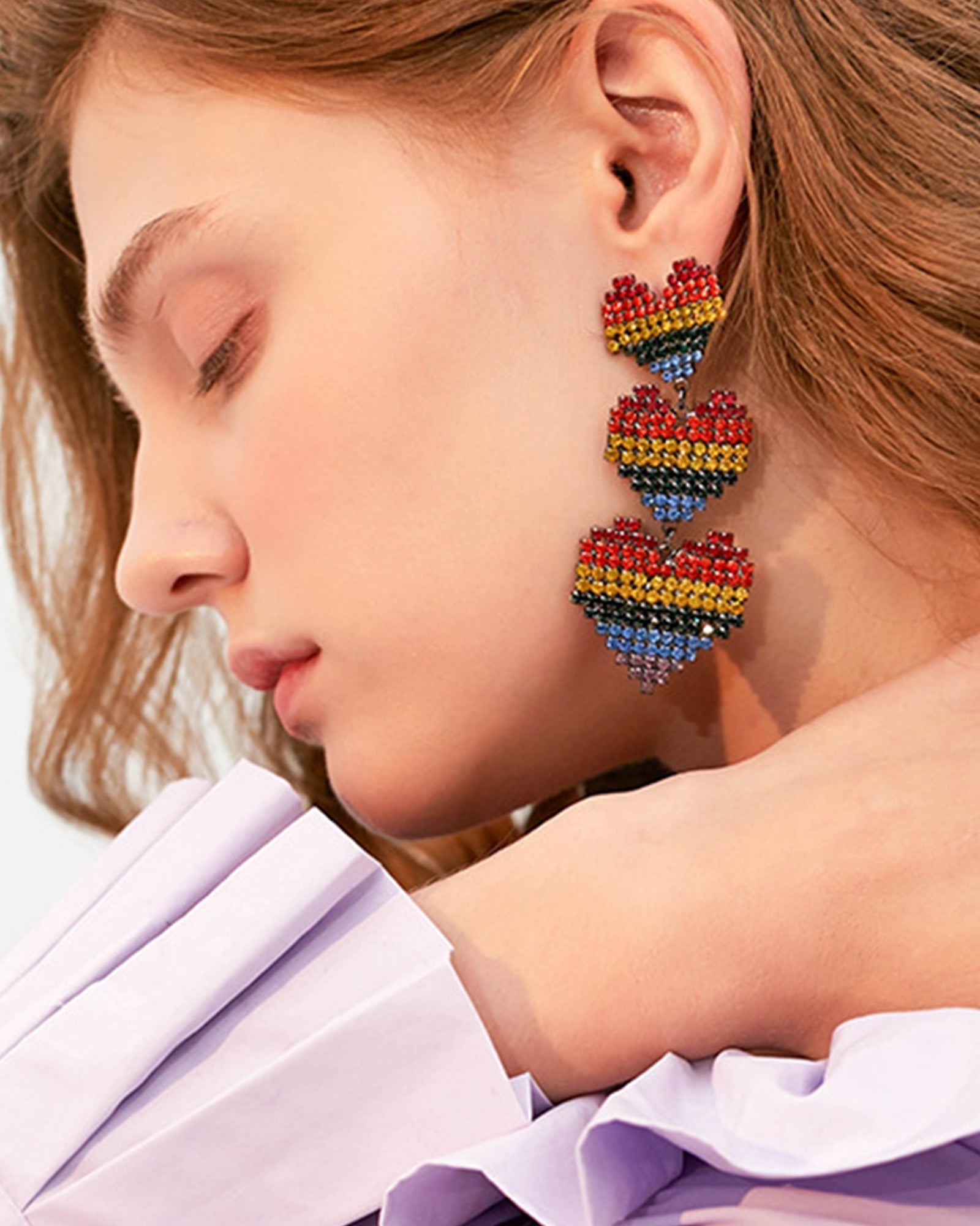 Kalp Sallantılı Damla Küpeler