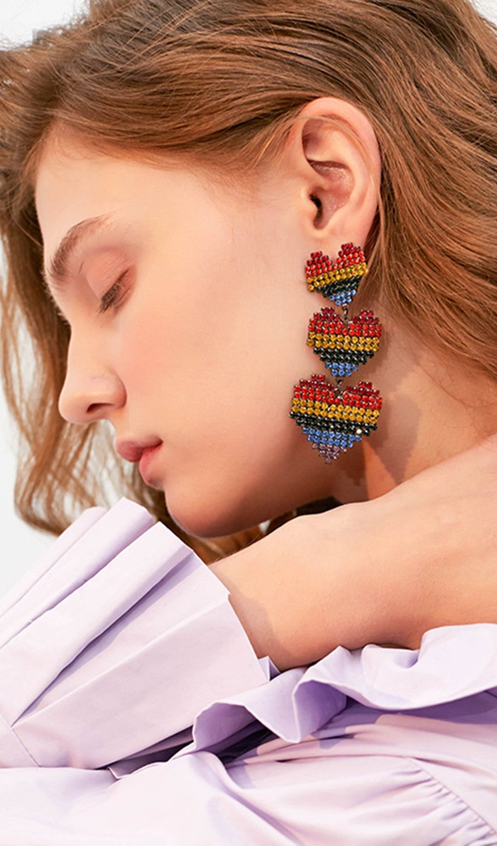 Kalp Sallantılı Damla Küpeler