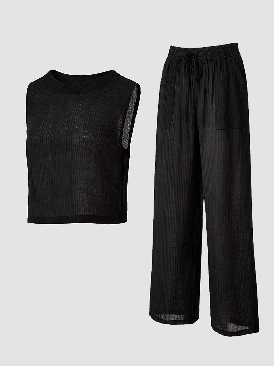 Düğmeli Pantolon Takımı