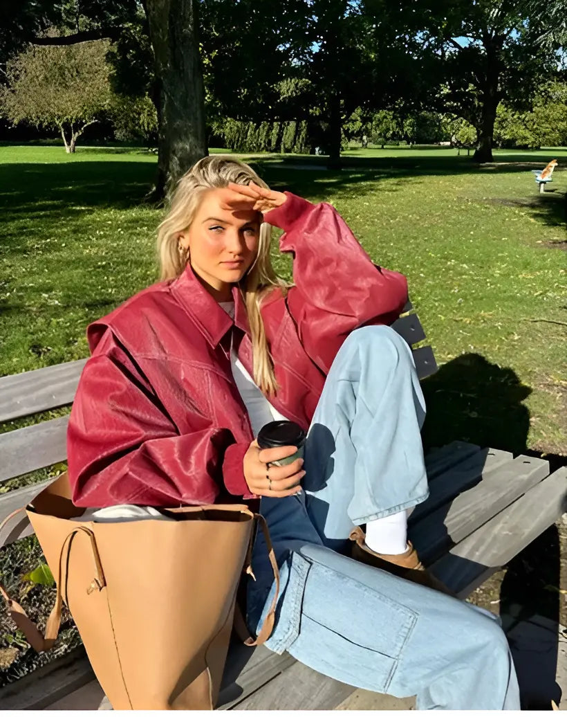 Rahat Oversized Deri Ceket