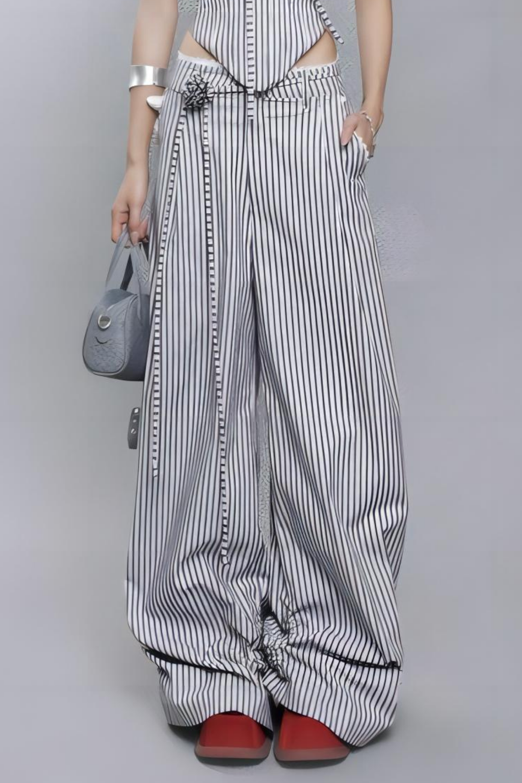 Karisa Çizgili Pantolon