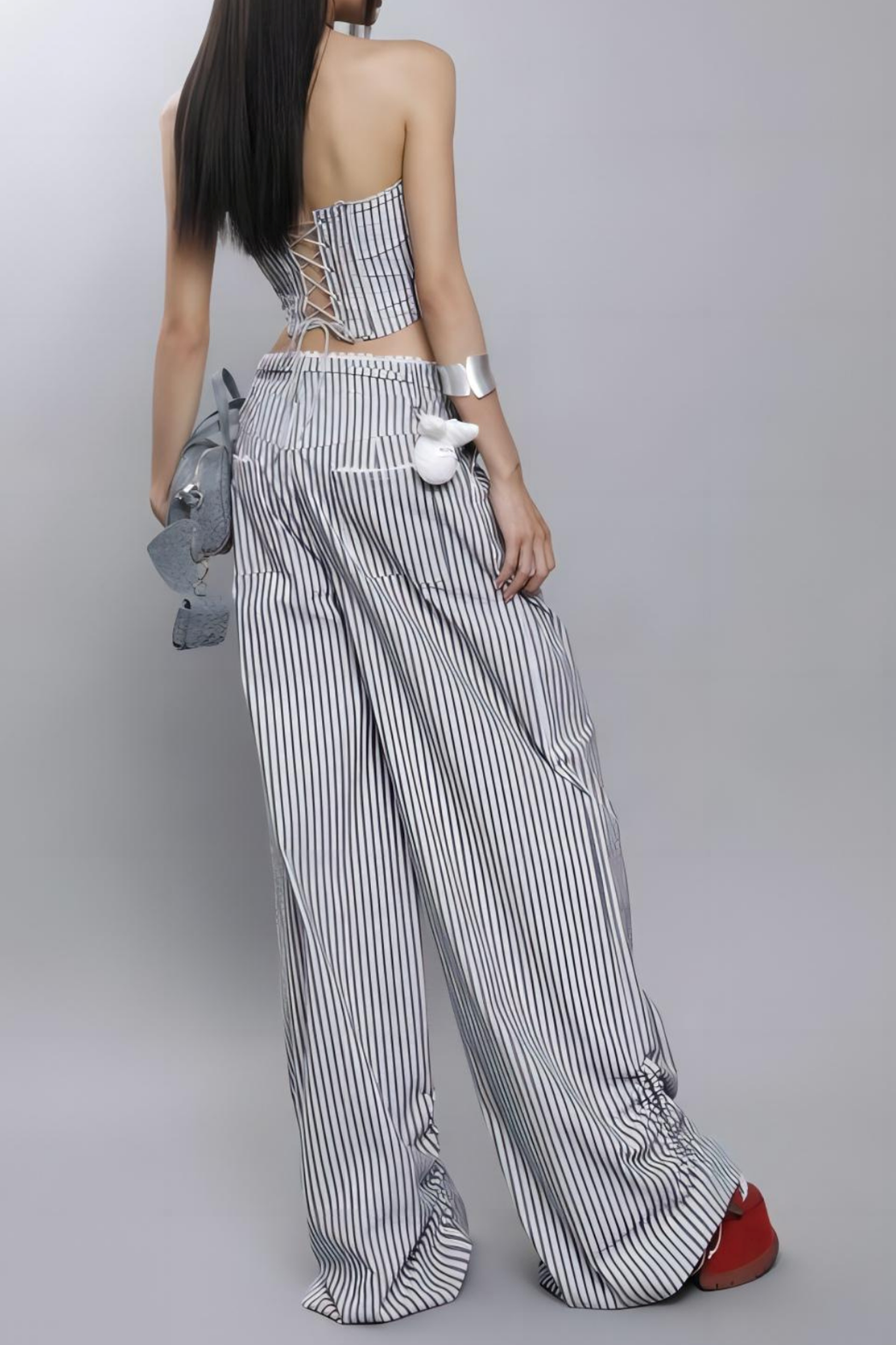 Karisa Çizgili Pantolon