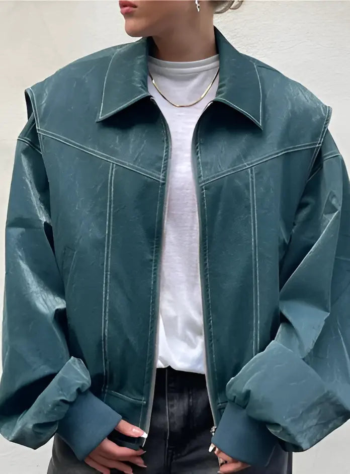 Rahat Oversized Deri Ceket