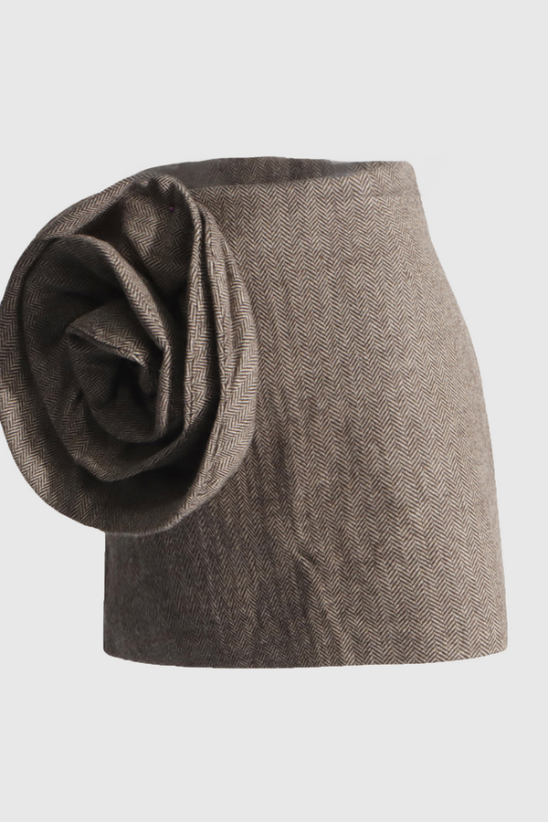 Noral Çiçek İşlemeli Etek